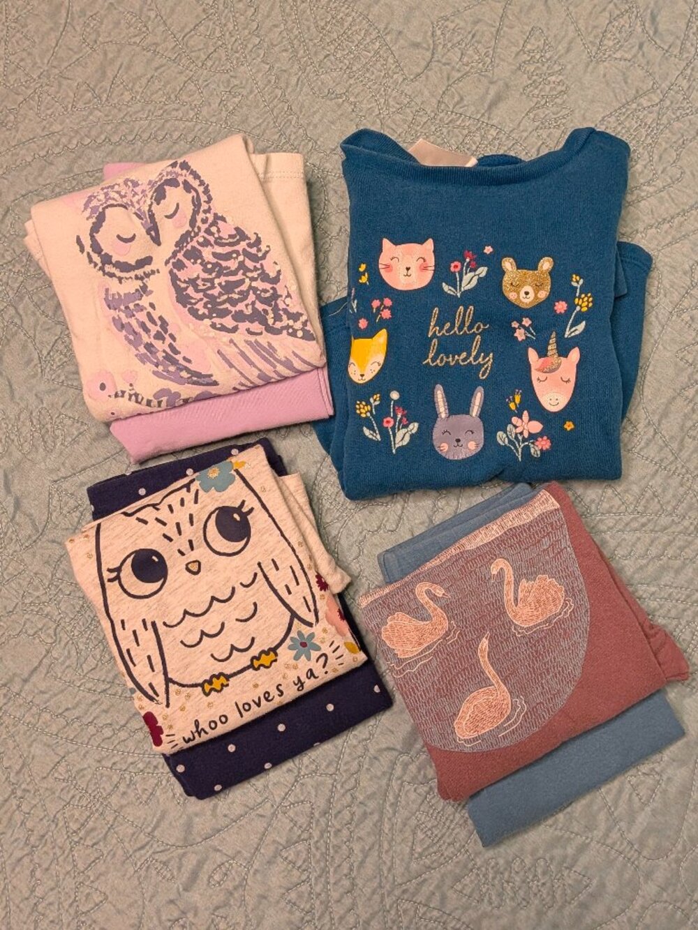 Carter / Oshkosh Toddler Girl 3T Long Sleeved Outfits